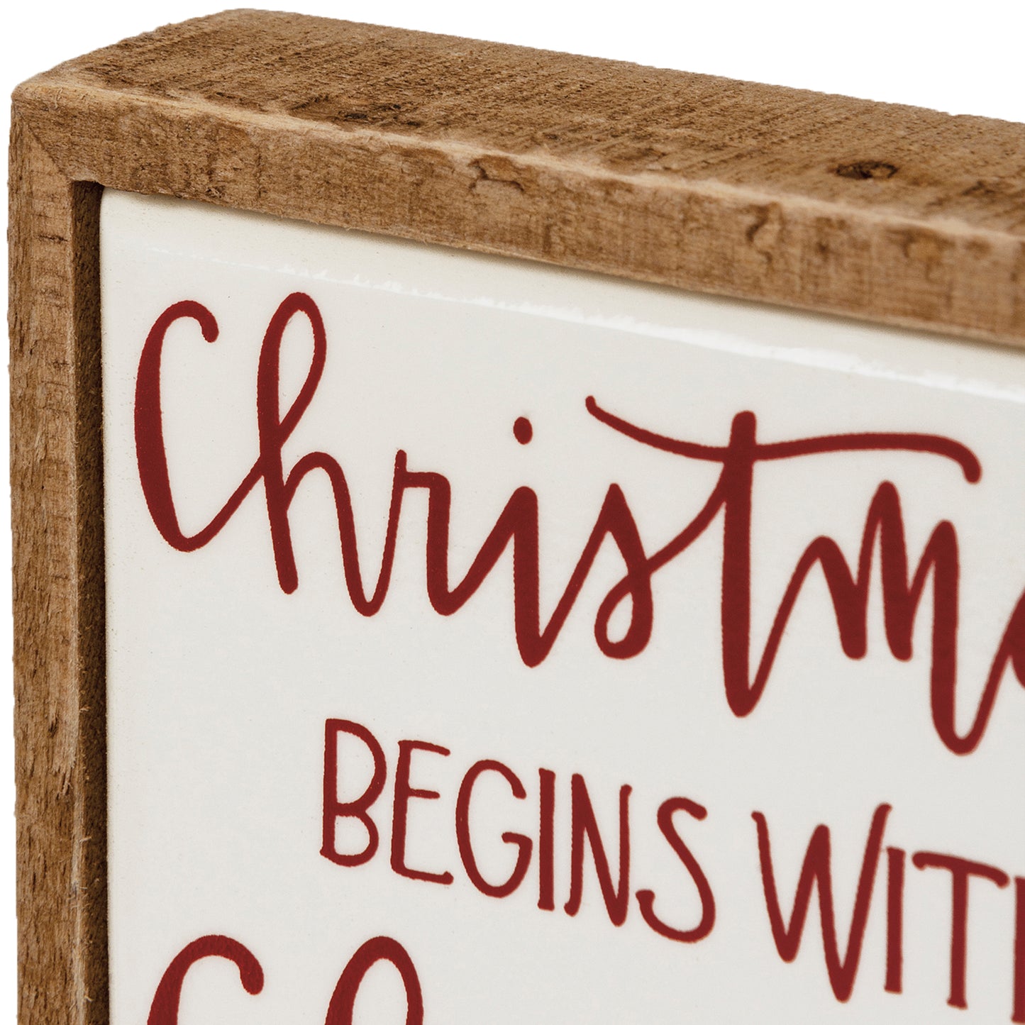 Christmas Begins with Christ Box Sign