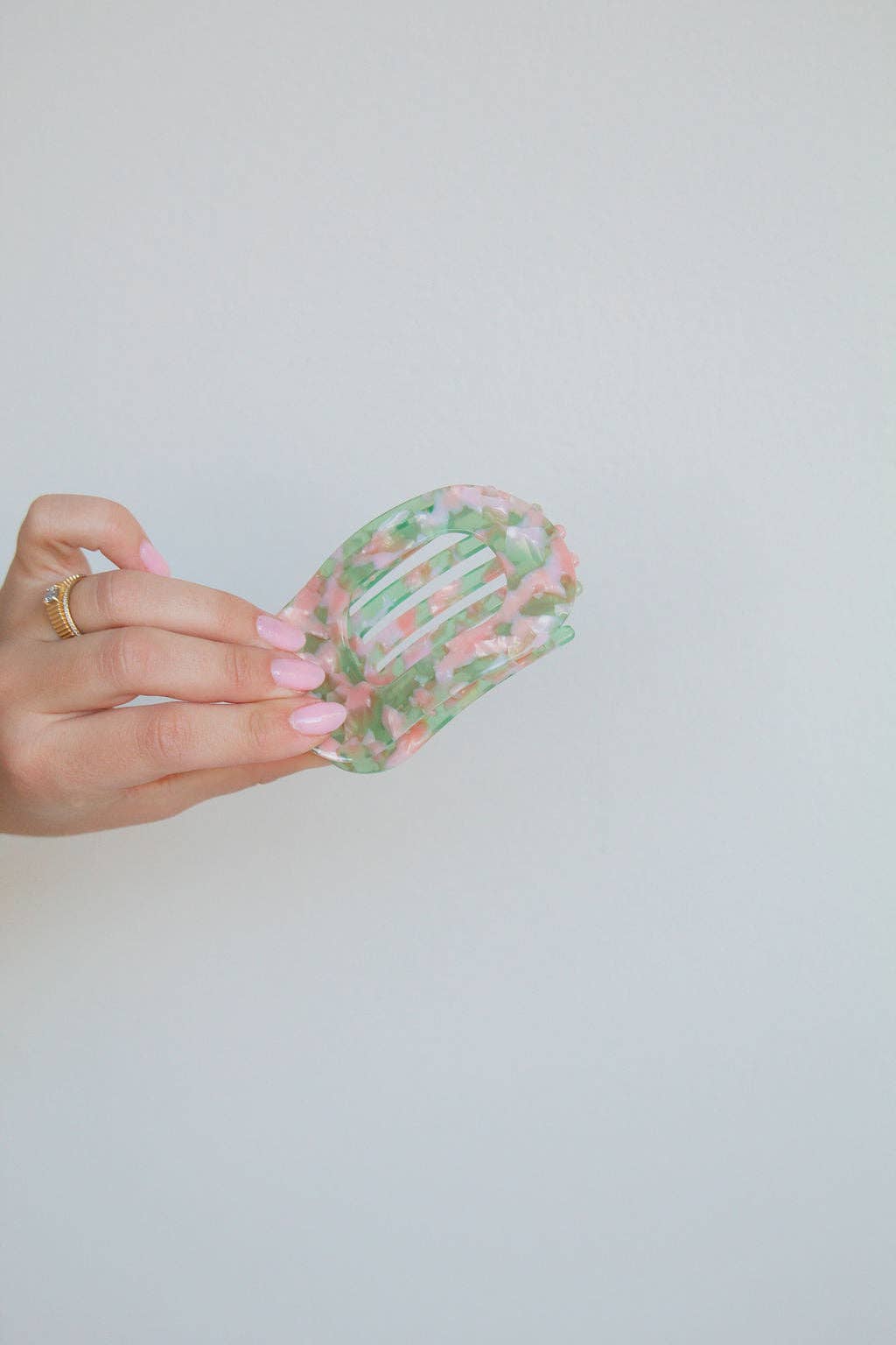 Acetate Circle Cutout Flat Claw Clips