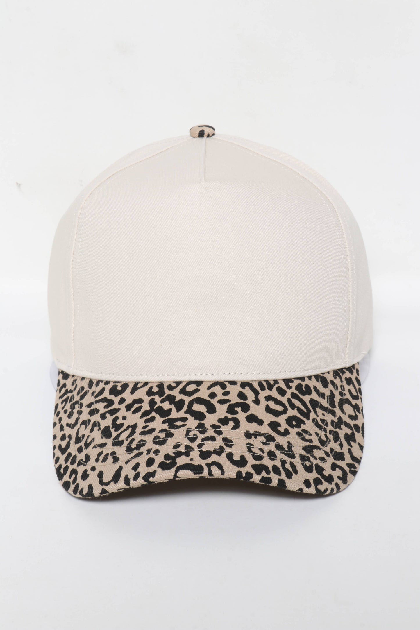 5 Panels with Leopard Print Brim 5 Panel Caps