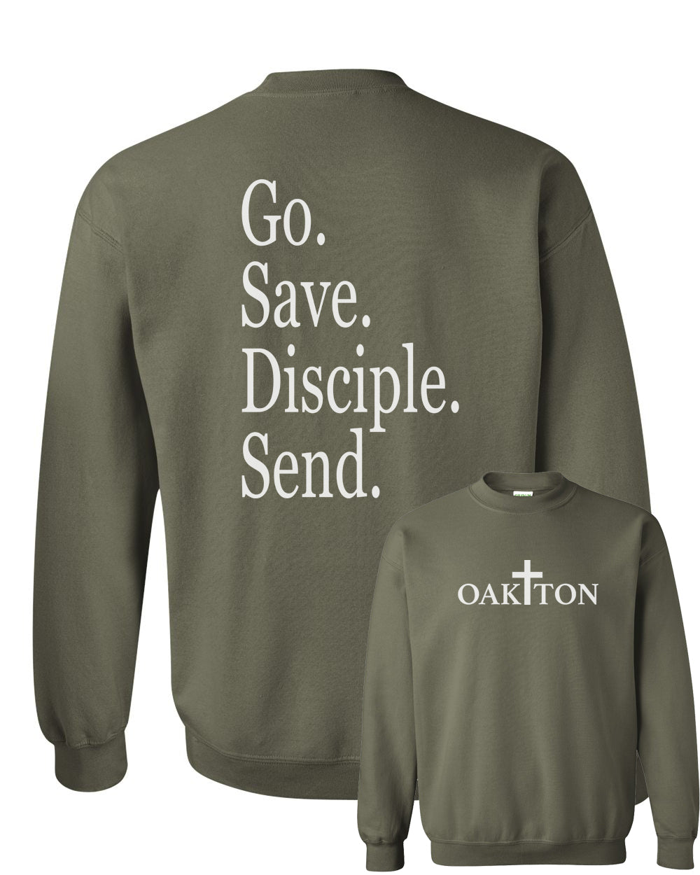 Oakton Military Green Crewneck