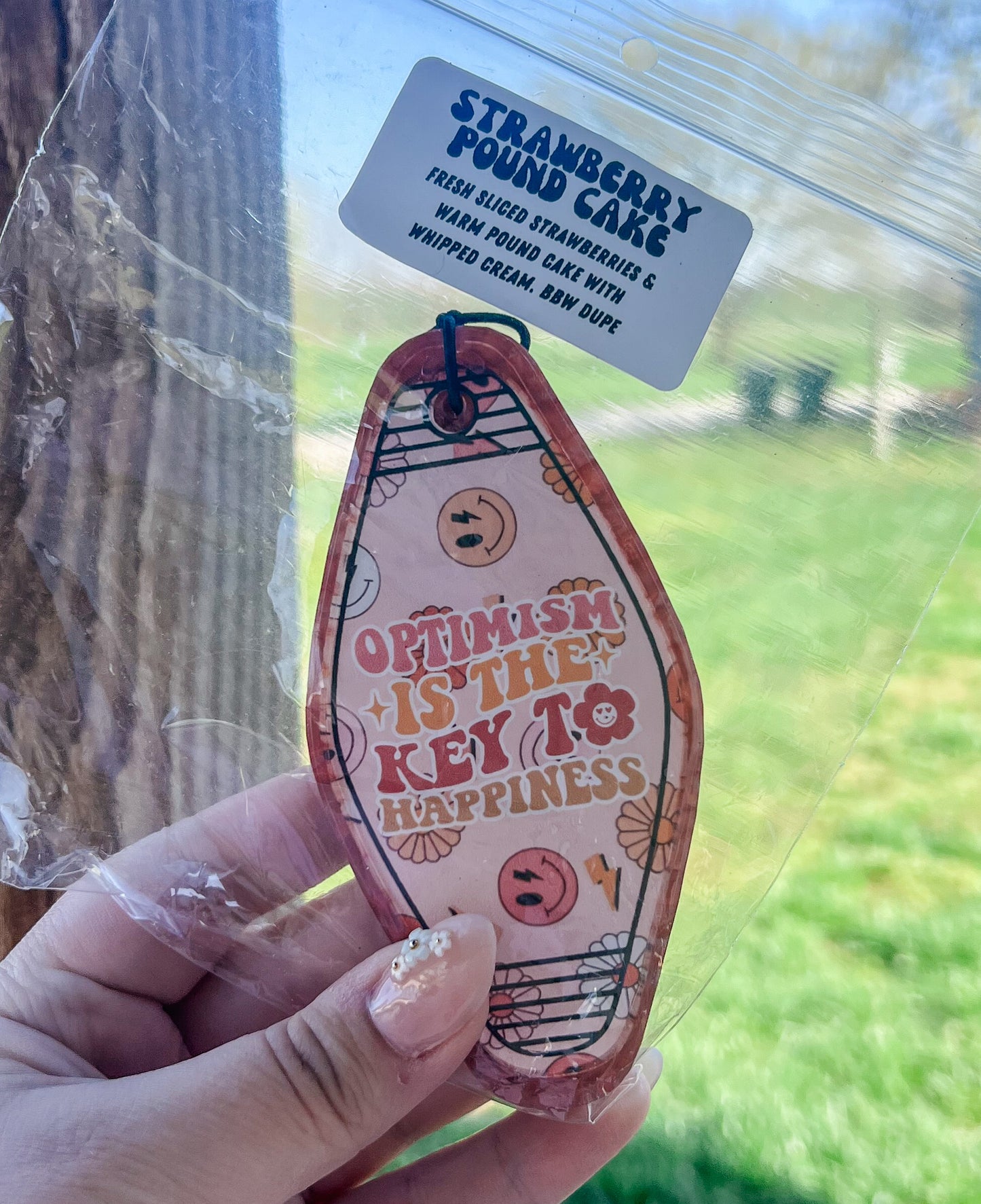 Happiness Motel Key Car Freshie