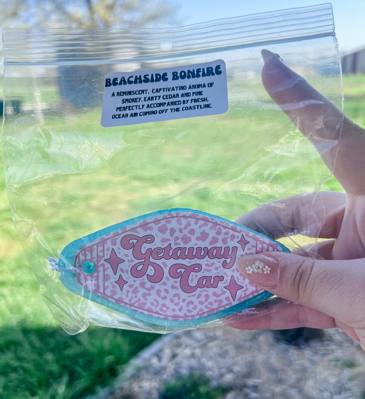 Getaway Car Motel Key Shaped Freshie