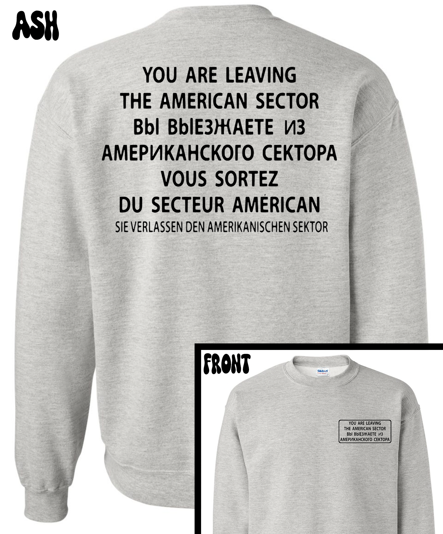 American Sector Tee and Sweatshirt Berlin