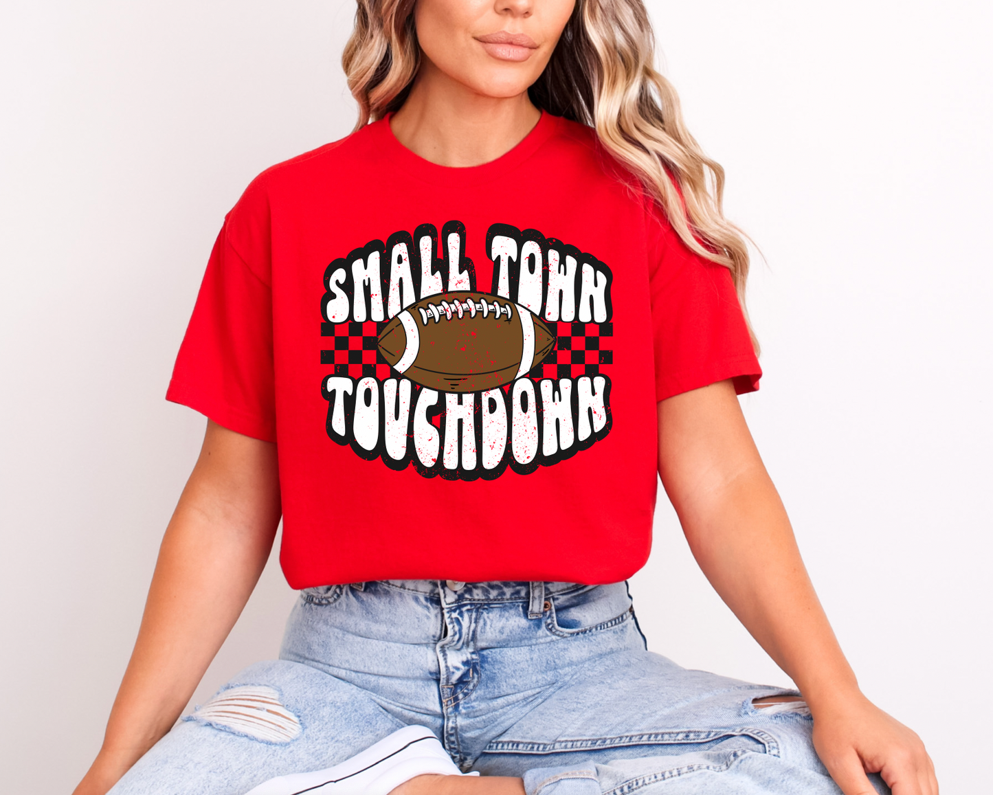 Small Town Touchdown Short Sleeve Multiple Colors - Made to Order