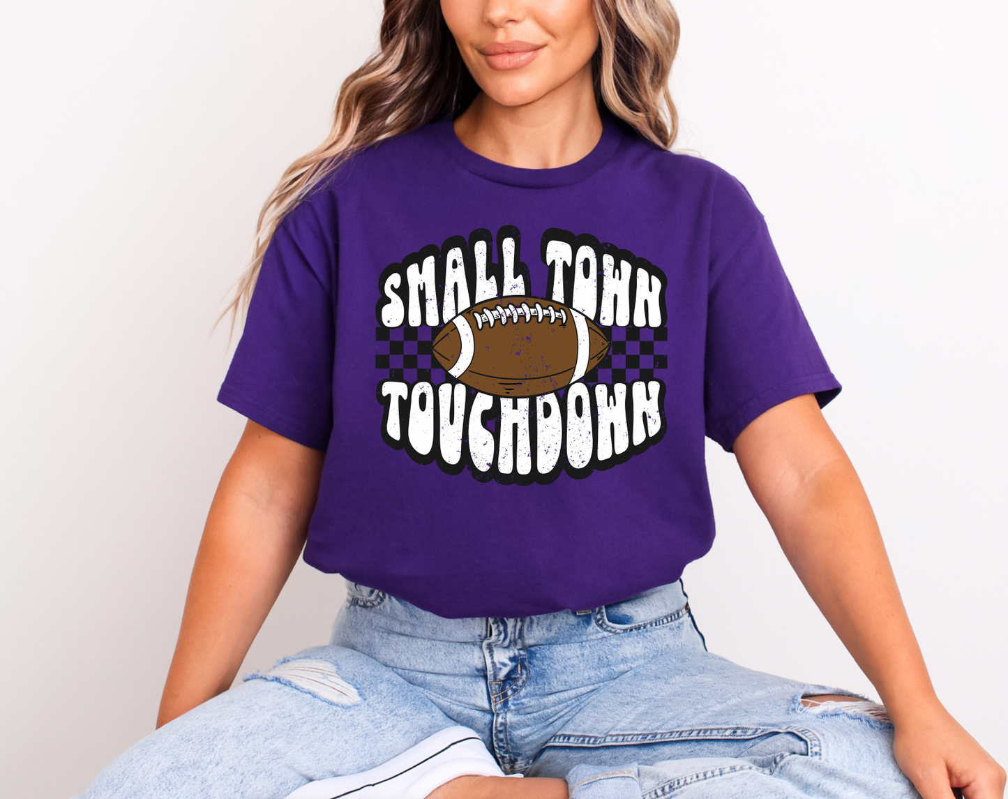 Small Town Touchdown Short Sleeve Multiple Colors - Made to Order