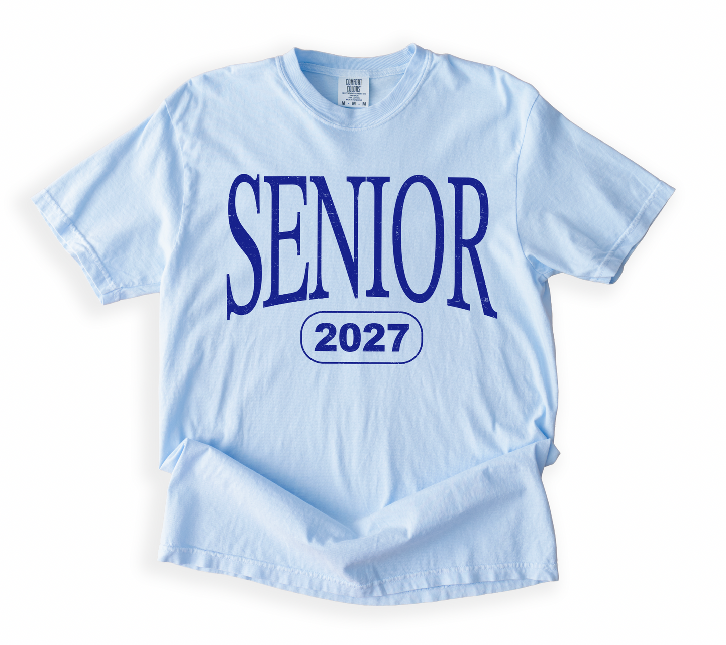 Senior 2027 Comfort Colors Short Sleeve Blue