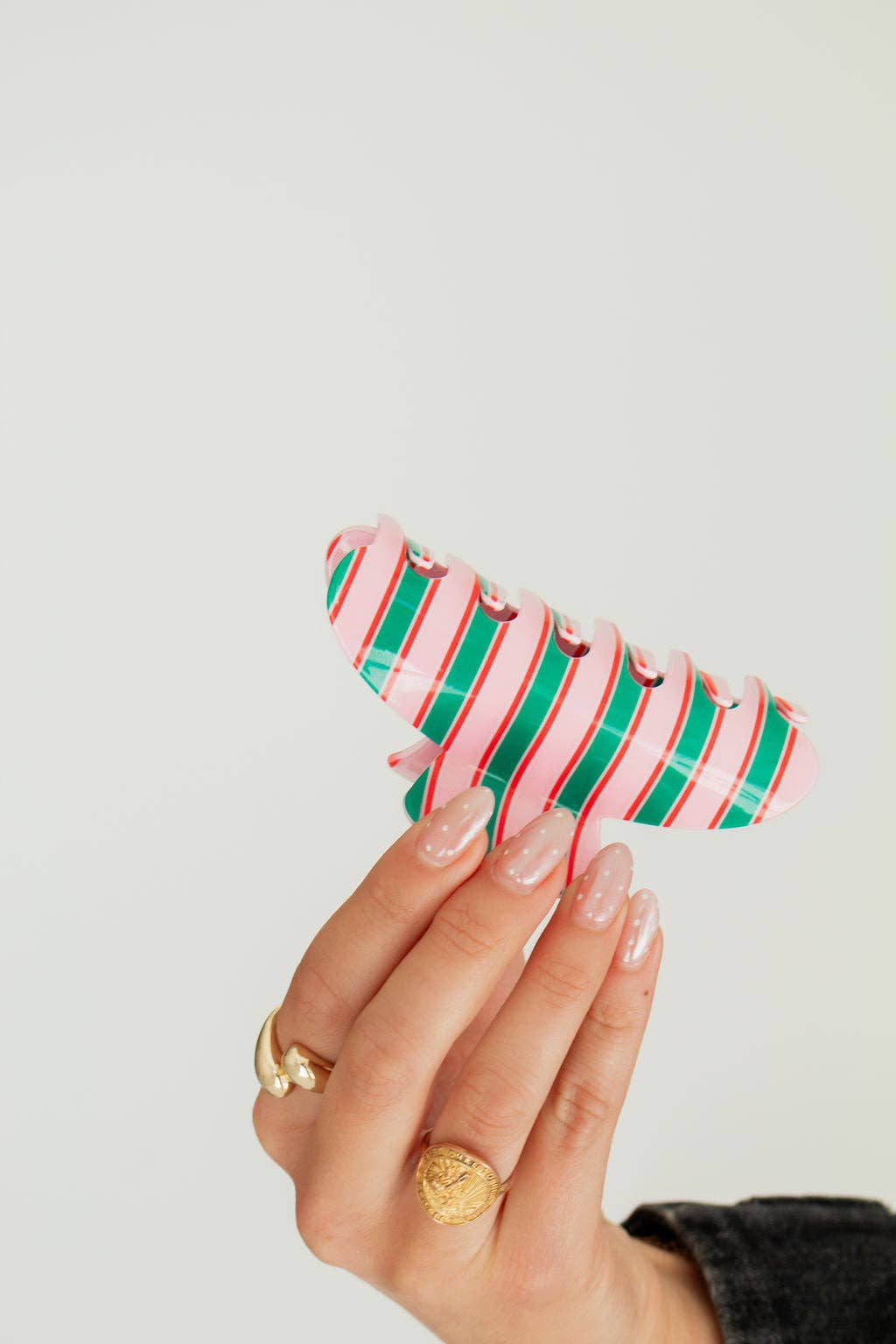 Candy Stripe Claw Clip