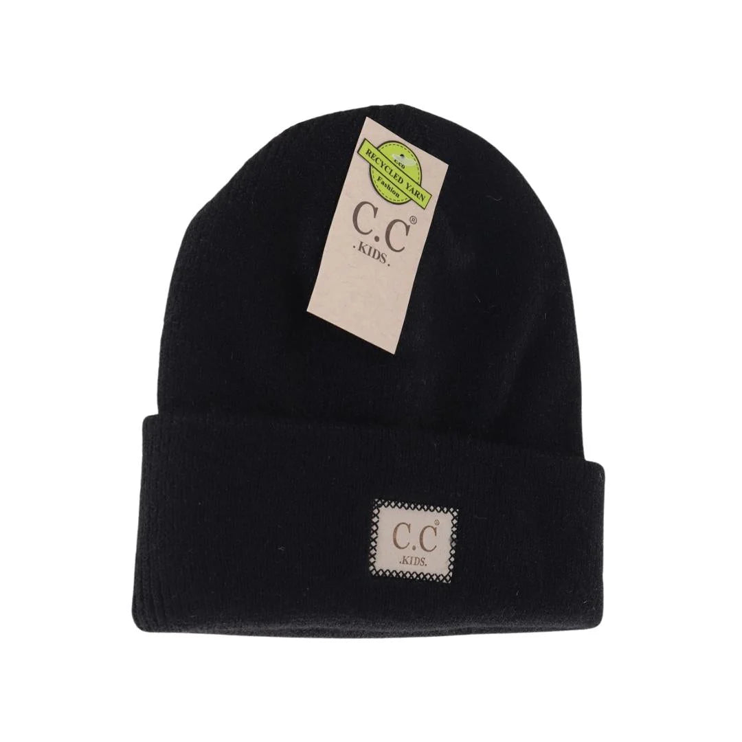 Kids Leather Patch CC Beanie