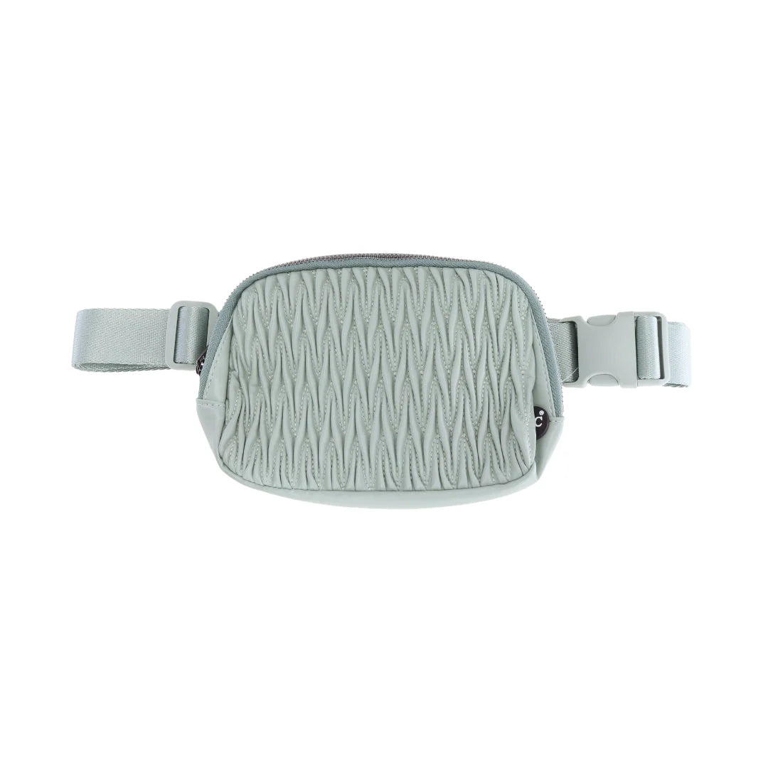 CC Pleated Faux Leather Belt Bag BGS0065