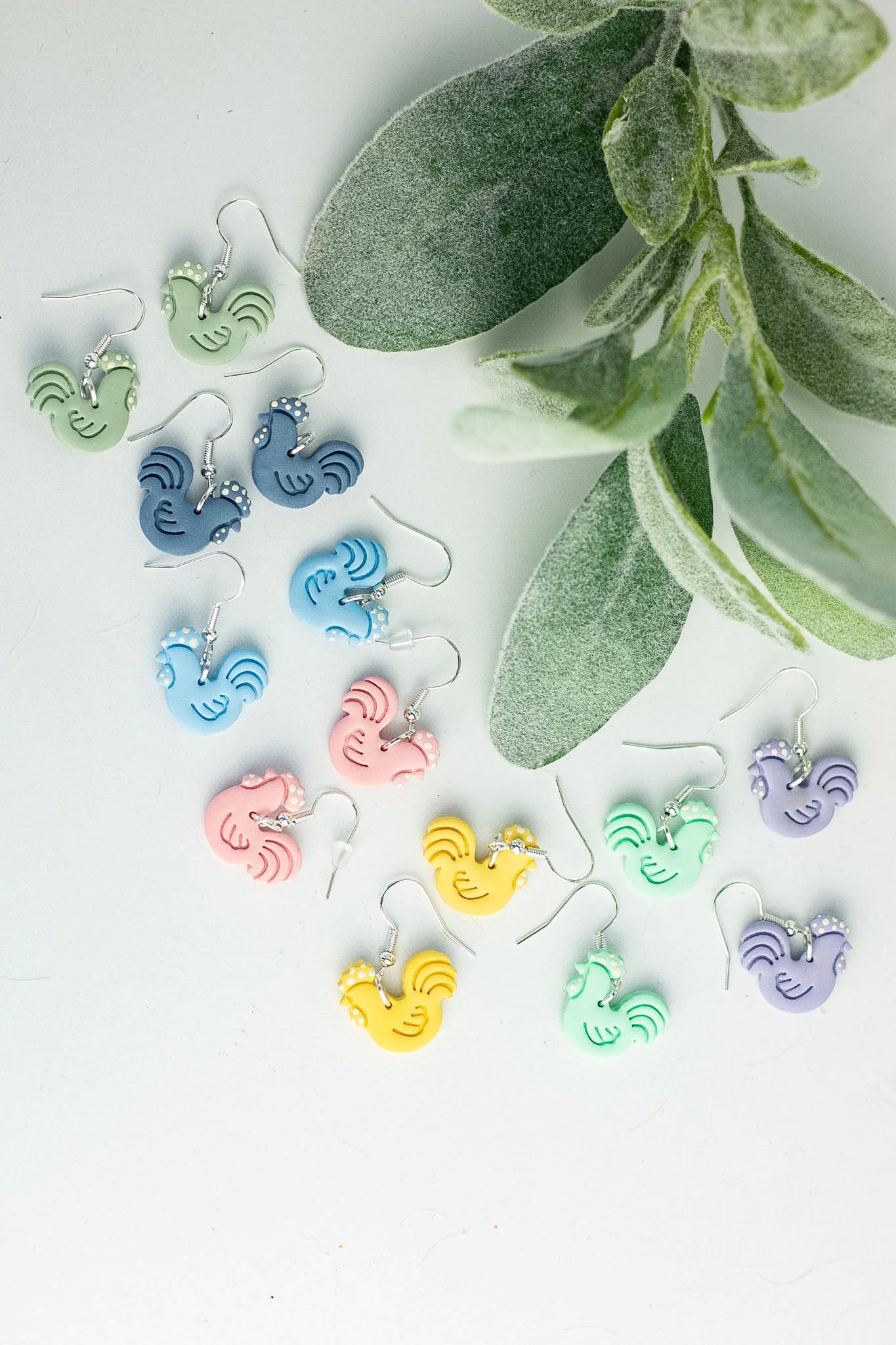 Rooster Dangle Earrings