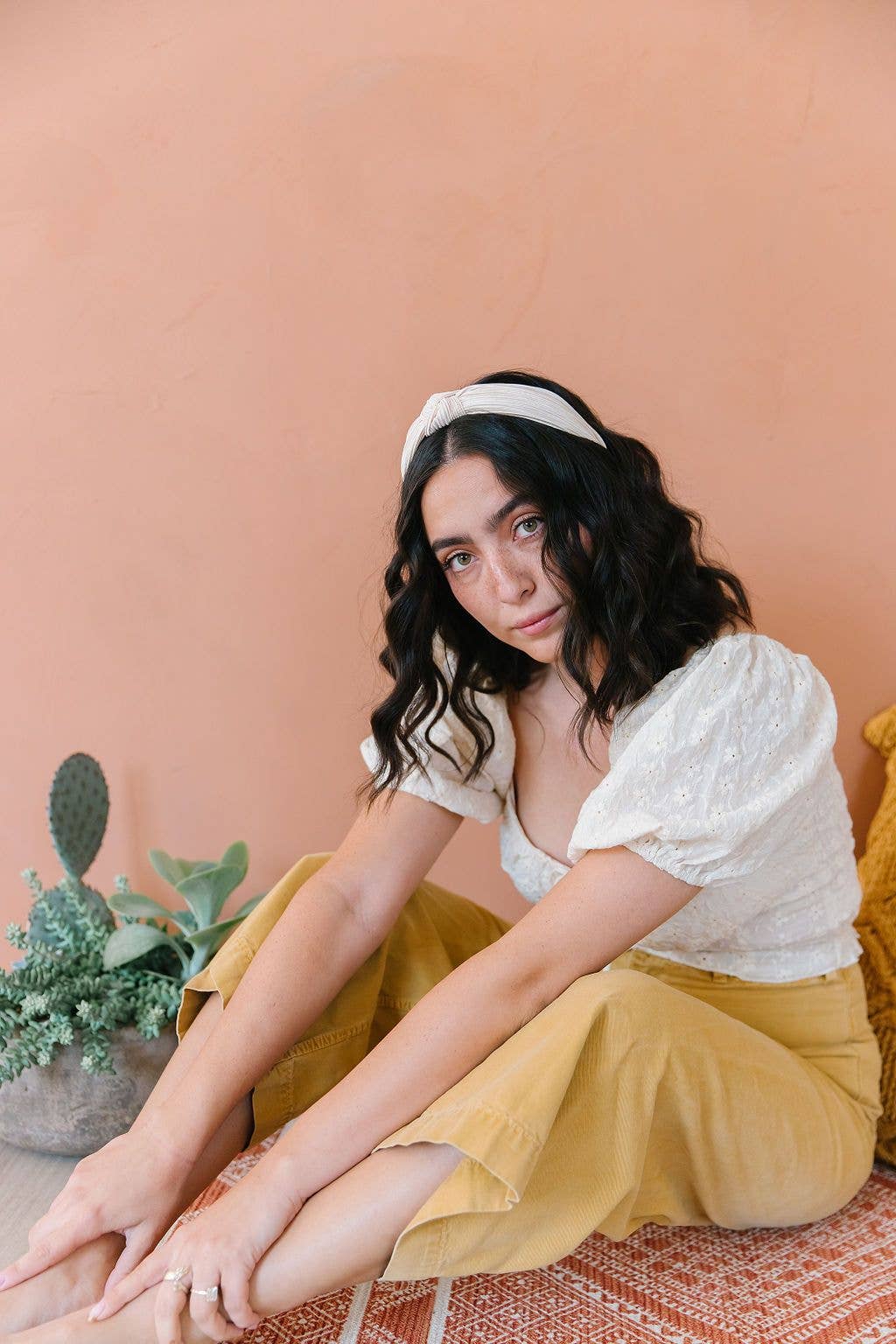 Champagne Pleated Hard Headband