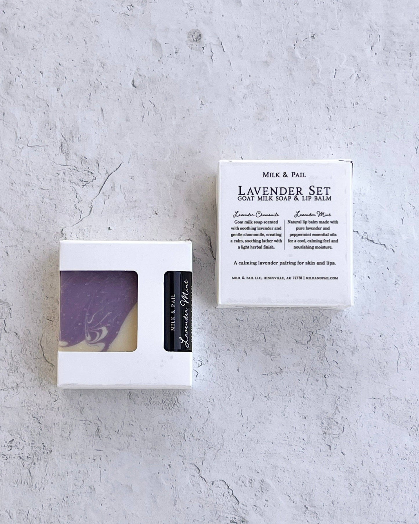 Lavender Gift Set - Goat Milk Soap + Lip Balm