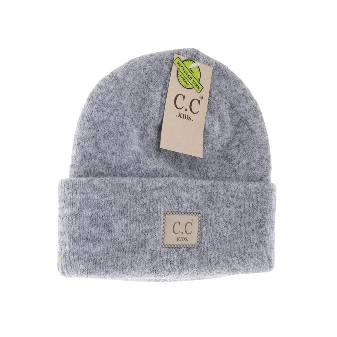 Kids Leather Patch CC Beanie
