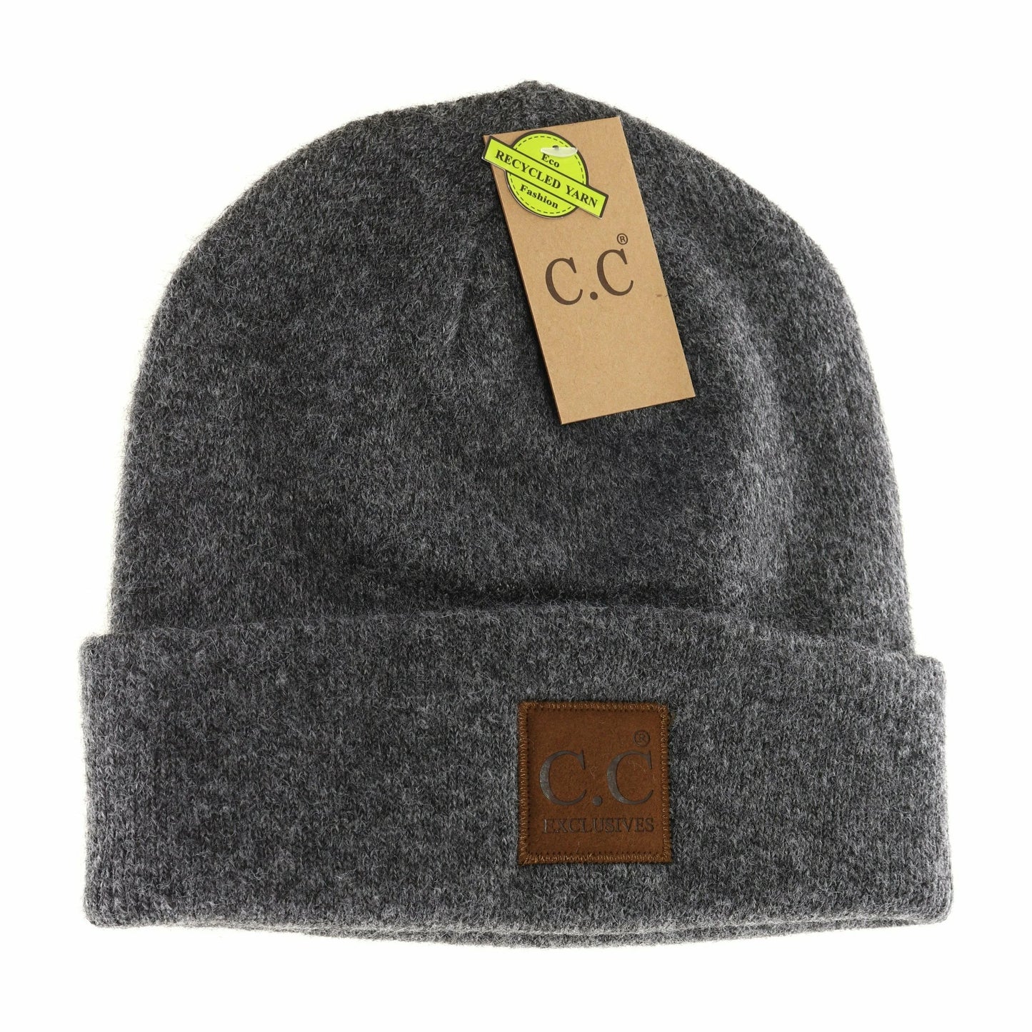 Unisex Soft Ribbed CC Beanie