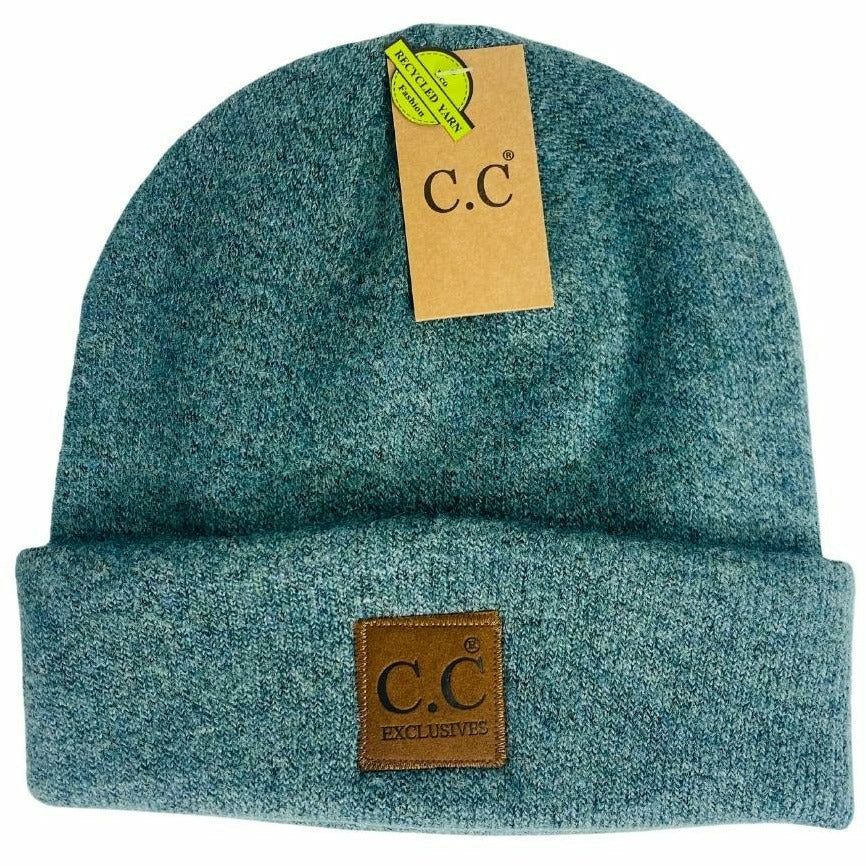 Unisex Soft Ribbed CC Beanie