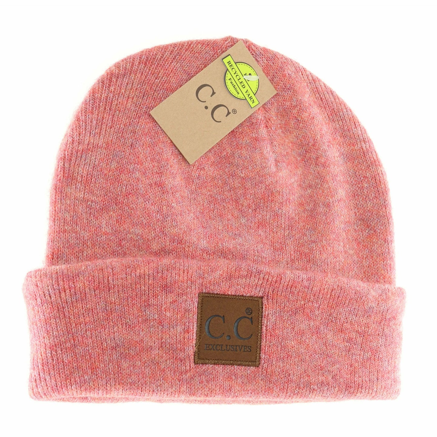 Unisex Soft Ribbed CC Beanie