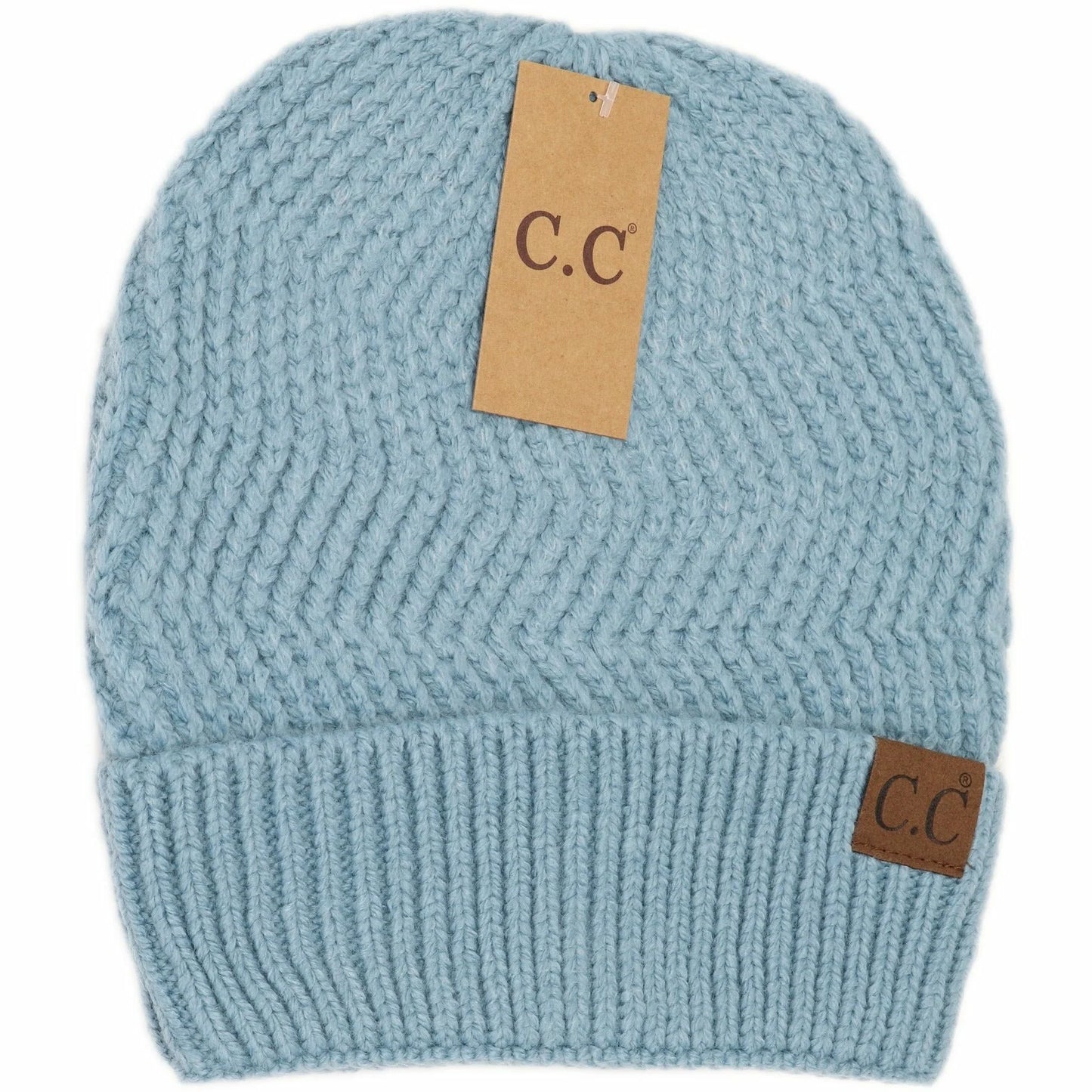 Chevron Knit Cuff Beanie