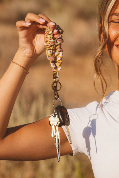 Floral Mustard Keychain