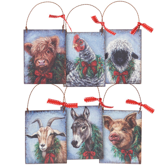 Christmas Animals Ornament Set