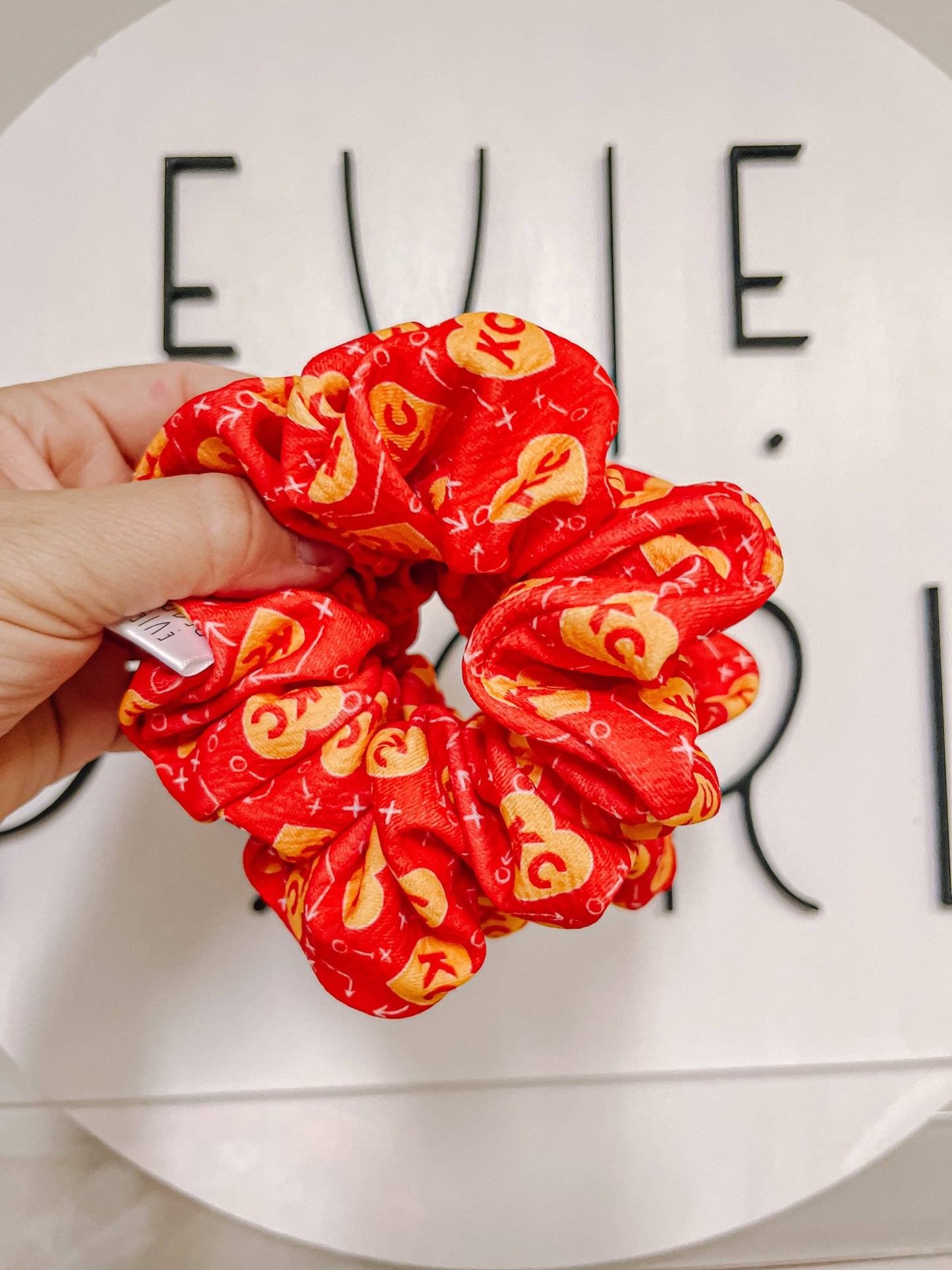 Red KC Heart Scrunchy