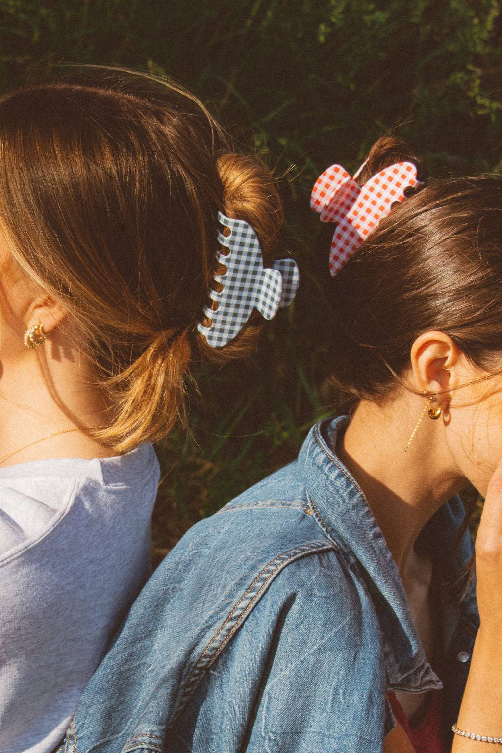Gingham Claw Clip
