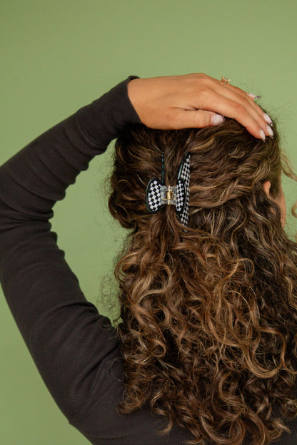 Spooky Checked Claw Clip