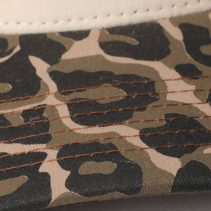 Two Tone Leopard Printed Canvas Trucker Hat