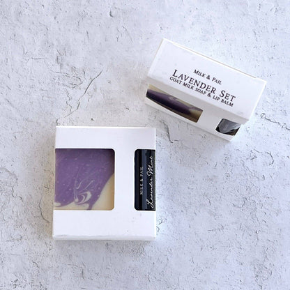 Lavender Gift Set - Goat Milk Soap + Lip Balm