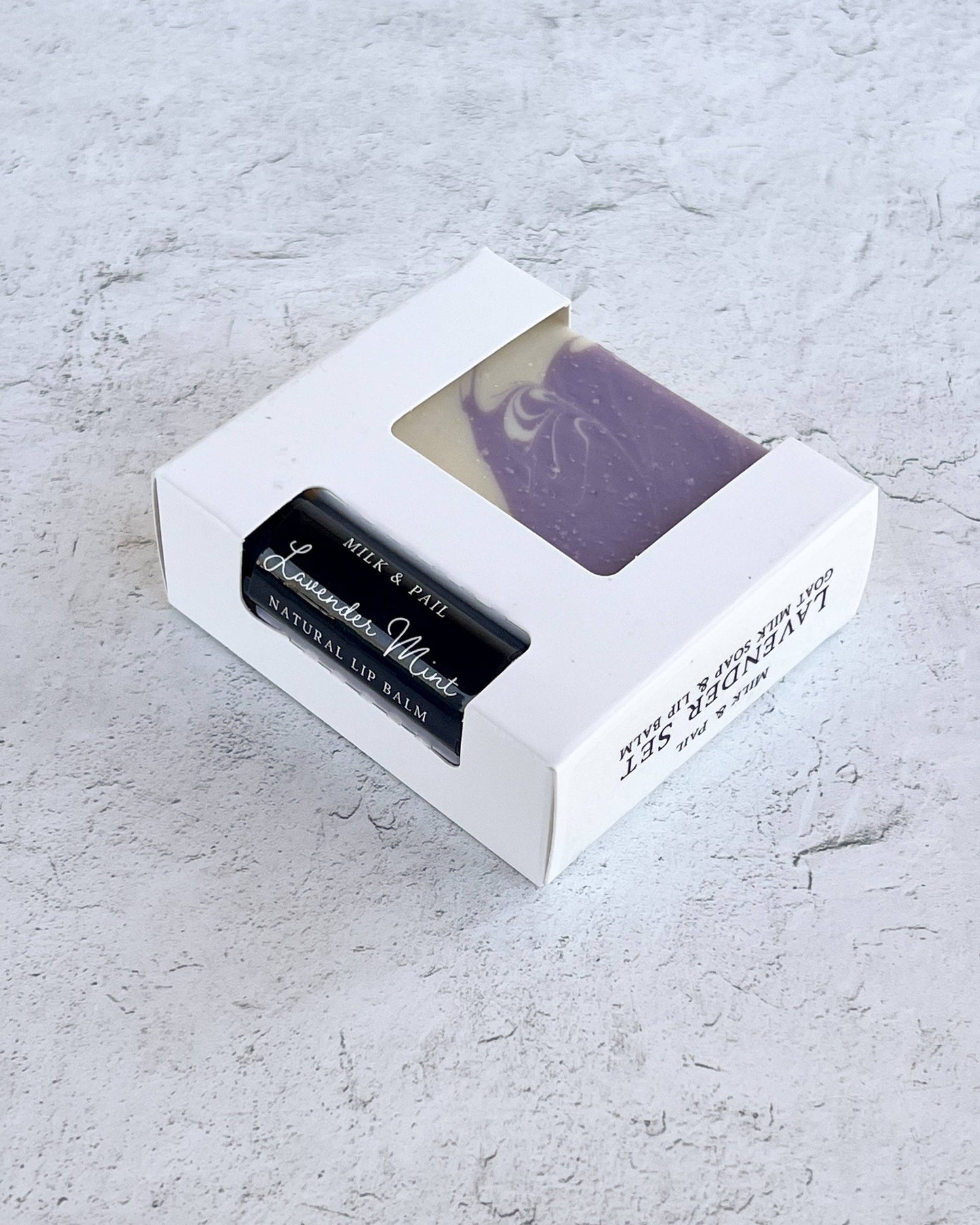 Lavender Gift Set - Goat Milk Soap + Lip Balm