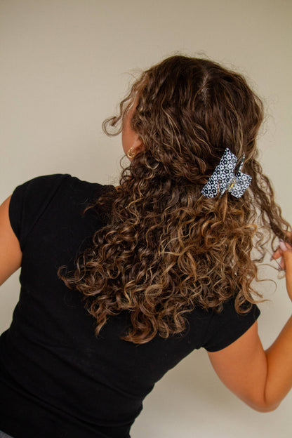 Patterned B&W Claw Clips