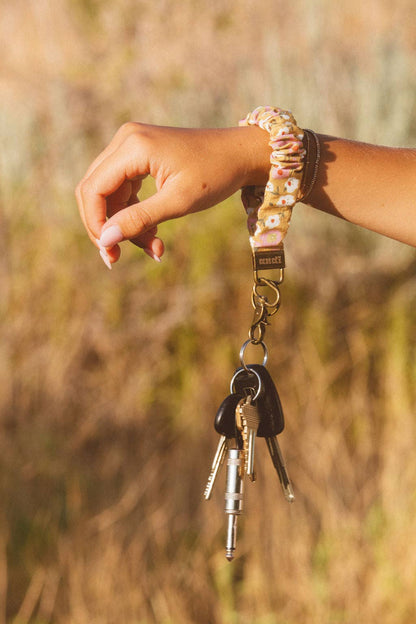 Floral Mustard Keychain