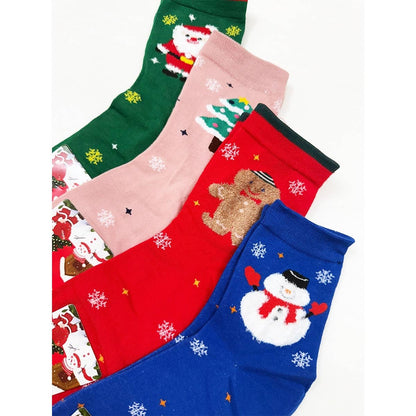 Cute Christmas Theme Cozy Socks