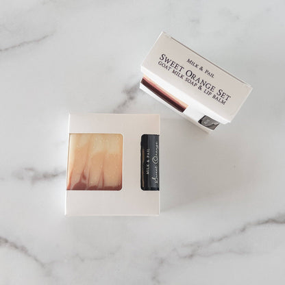 Orange Gift Set - Goat Milk Soap + Lip Balm