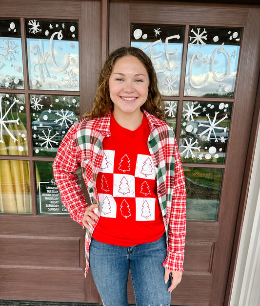 Checkered Tree Tee