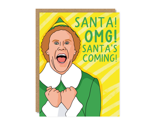 Santa's Coming! Elf Movie Card