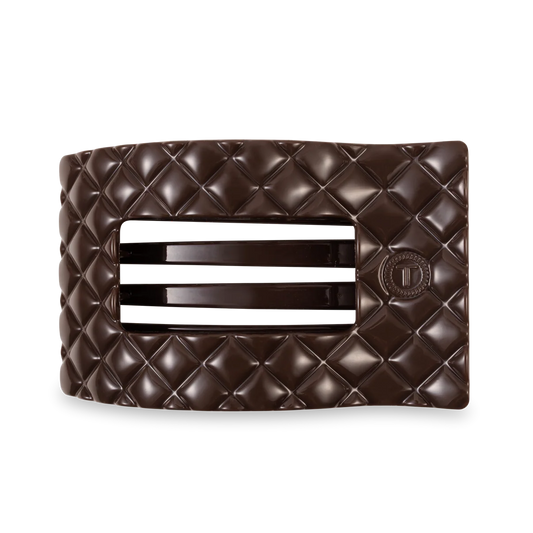 Truly Taupe Quilted Square Teleties Flat Clip