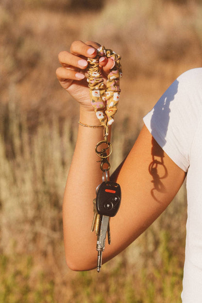 Floral Mustard Keychain