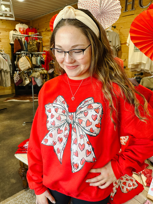 Heart Bow Crewneck