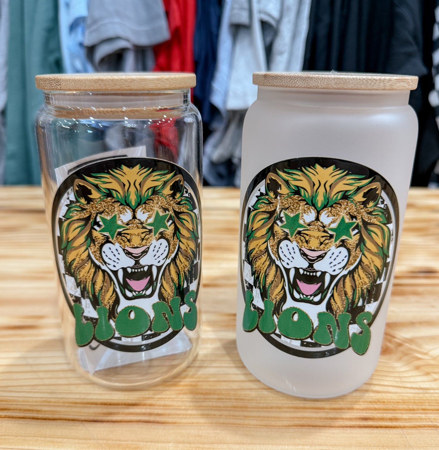 Lions Glass Cup