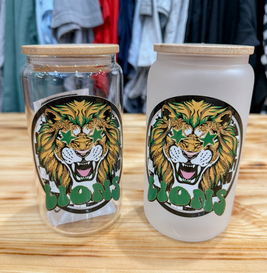 Lions Glass Cup