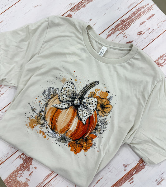 Watercolor Pumpkin Tee