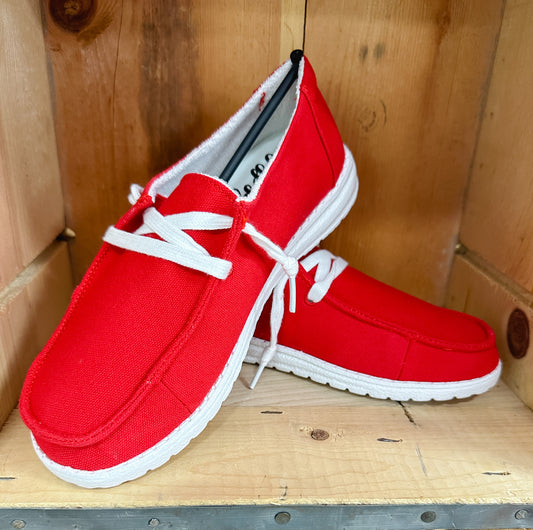 Gameday Ready Slip-ons, Red