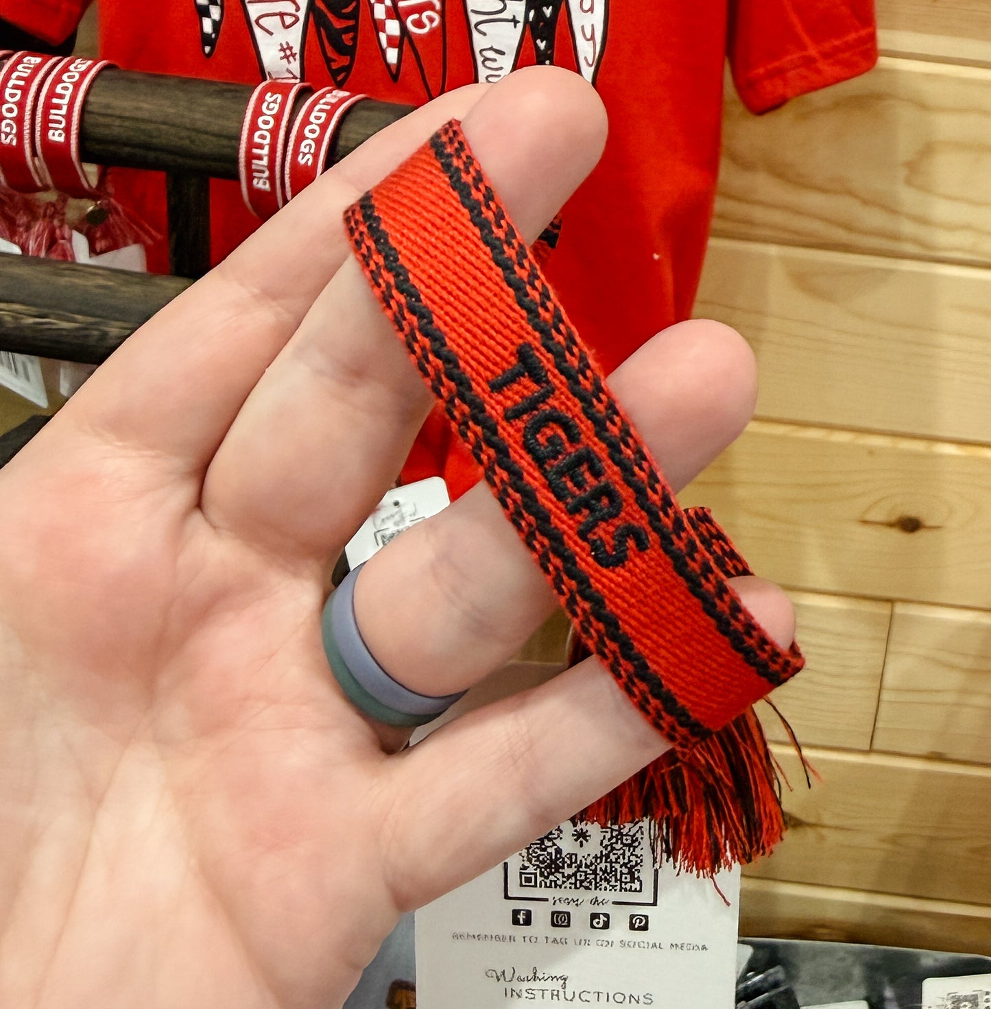 Tigers School Spirit Embroidered Bracelet