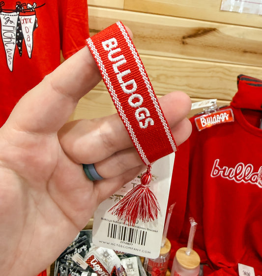 Bulldogs School Spirit Embroidered Bracelet