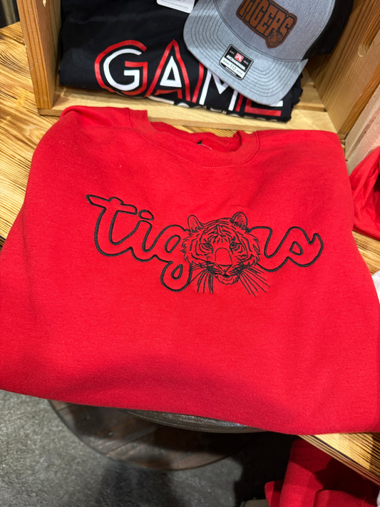 Vintage Embroidery Tiger Crewneck