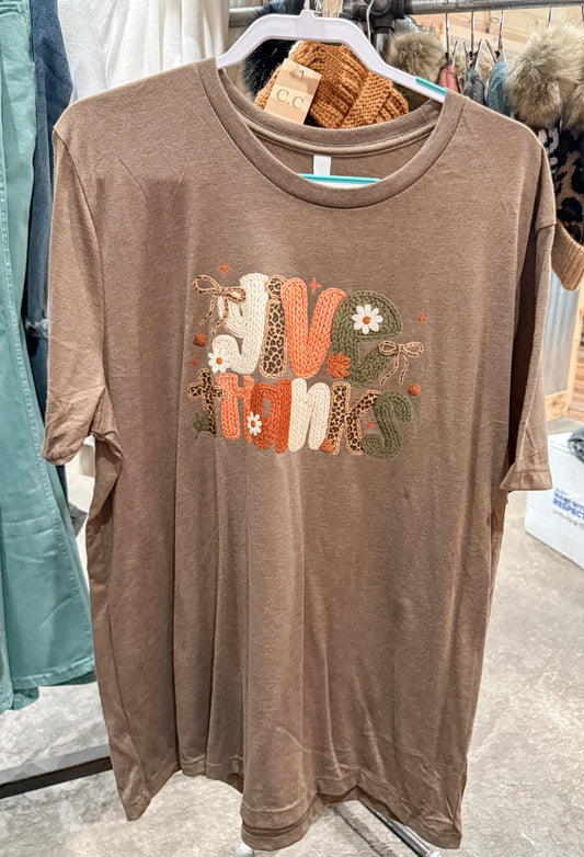 Give Thanks Knitted Tee