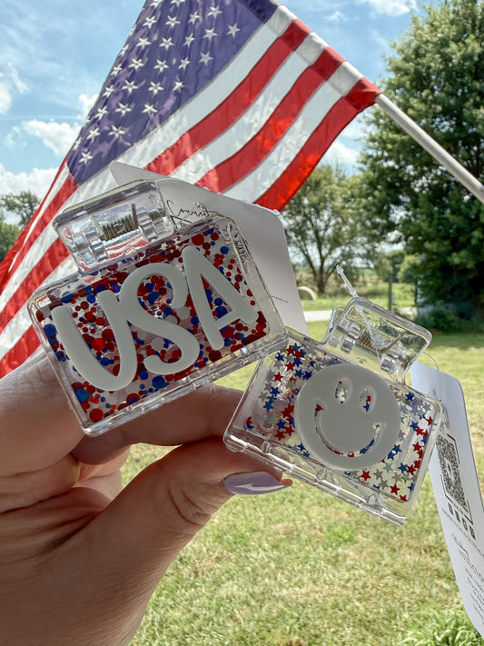 2" Americana Hair Clips