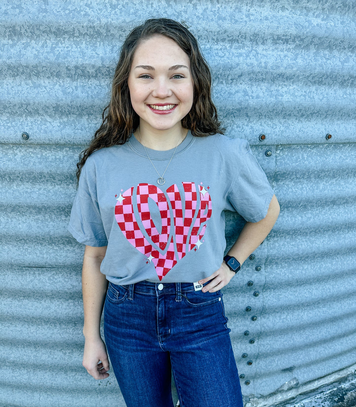 Checkered Love Tee