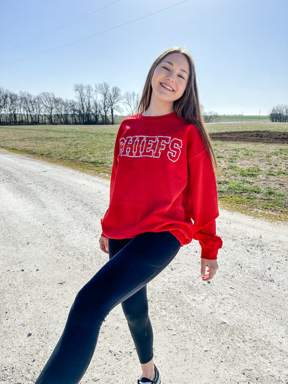 Chiefs Embroidered Crewneck