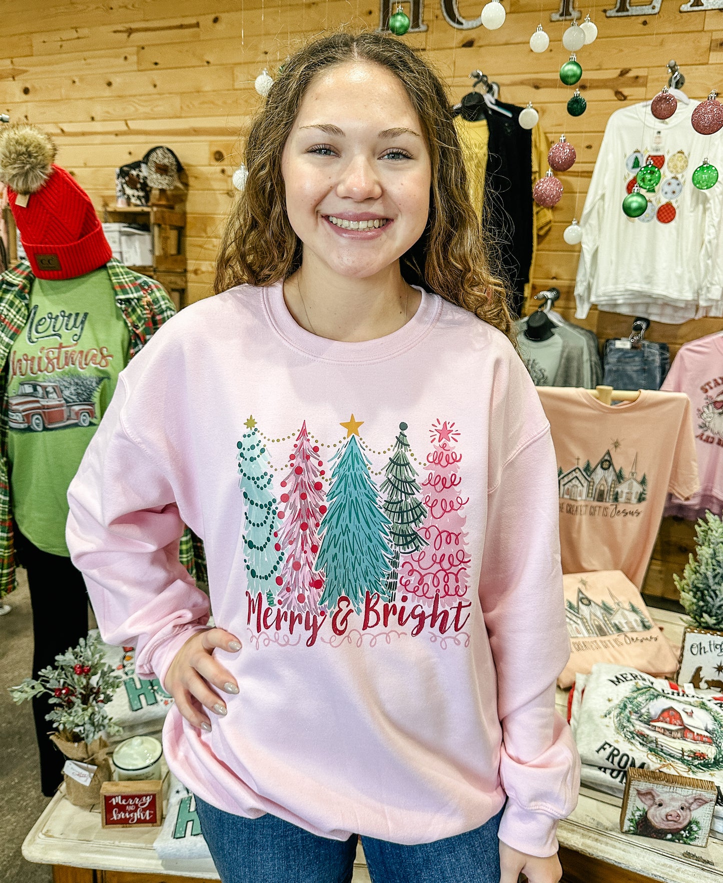 Merry & Bright Trees Crewneck